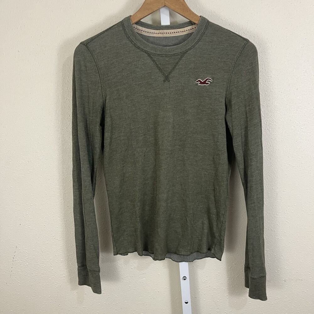 Vintage Y2K Hollister California Ribbed Thermal Long Sleeve Top Womens XS